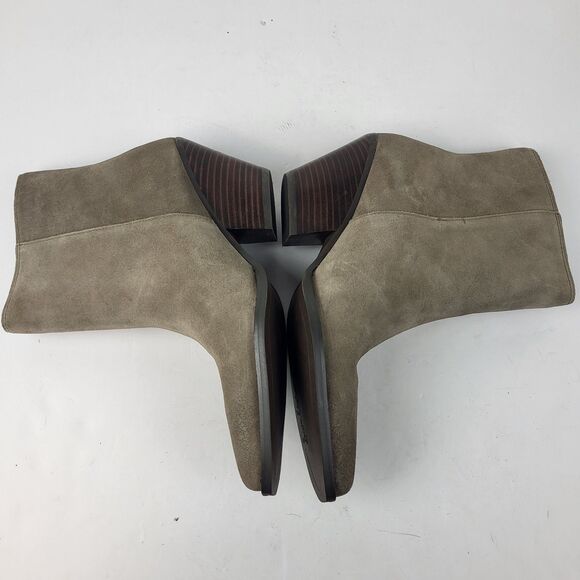 Sam Edelman Jane Desert Olive Suede Ankle Booties Size 8M - Picture 8 of 11